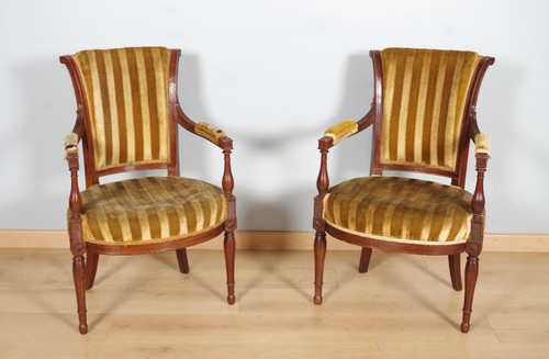 Paire fauteuils époque - de,