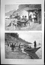 Old Siberia Wood Steamship Phoenix River Pilot Yenisei Samoyede 1891 Victorian