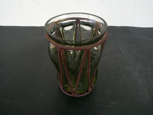 Vase verre souffle - verre,