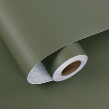 Papier Peint Adhesif Vert Papier Adhesif pour Meuble Revêtement Plan de Trava...