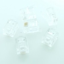 Connecteur modular RJ11 6P4C (prise western) à sertir câble rond (lot de 6)