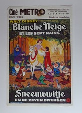 Blanche Neige Disney annees 70 affiche cinema originale Belgique 36 x 54 cm