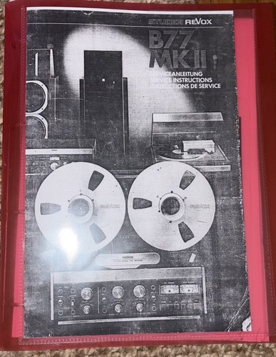 Revox b77 mkii - mkii, service