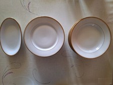 Lot De Vaisselle Porcelaine CS & LC,  21 Pieces.  Liseret Doré.  Vintage