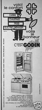 ADVERTISEMENT 1962 HERE IS COMFORT GODIN MIXED STOVE HEATING REFRIGERATOR