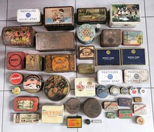 Gros Lot de Boîtes en fer Publicitaire