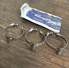 NOS Vintage 1980s Campagnolo Record INOX top tube brake cable clips (set of 3)