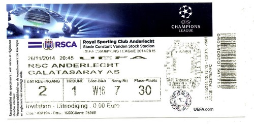 Ticket rsc anderlecht - ticket,