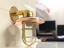 Lumière cygne design extérieur cage cloisonnée en laiton nautique moderne ave...