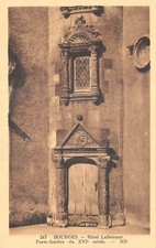 Old postcard Bourges hotel l'allemant window door of the 16th century (237633)