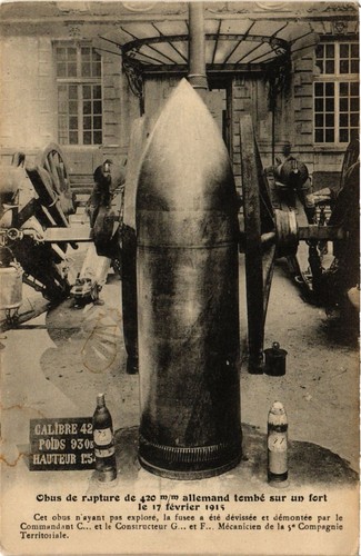Cpa militaire obus de - cpa,