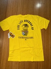Quicksilver Pacifico Clara Collab T-Shirt Anchors Up Draft Beer Wave Yellow XL
