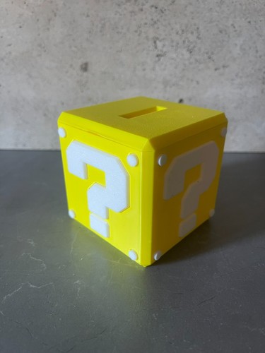 Boîte tirelire bloc question - boîte,