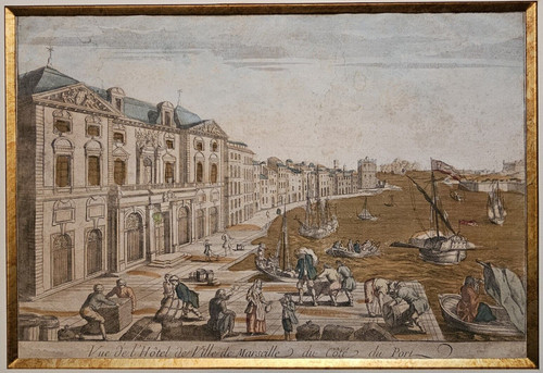 Xviiie ancienne gravure vue - xviiie,