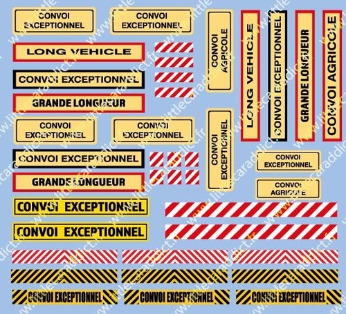 Décalcomanies convoi au - 1:18,