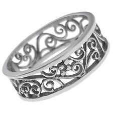 Bague ajourée en Argent 925 vieilli - Taille 58 Disponible - Femme