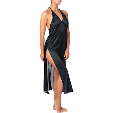  Fabrique en Europe Longue Nuisette Sexy Lingerie Satin Femme Neuf S M L XL XXL
