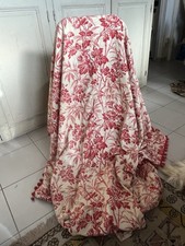 2/Ancien Rideau Lin Tissu 19e
