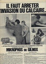 1968 ADVERTISEMENT MICROPHOS or GILNOX anti limestone