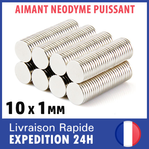 Aimant rond puissant - , 10mm