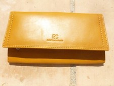 NEUF RAVISSANT PORTE FEUILLE COMPAGNON MARQUE ITALIE EC CONTEMPORARY CUIR SAFRAN