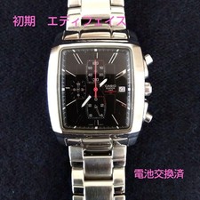 Casio Edifice Stainless Steel Quartz Black Dial Chronograph Watch Japan