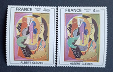 FRANCE  2137  X  2  NEUFS  **  ALBERT  GLEIZES  VARIETE  DE  COULEUR / DECALAGES