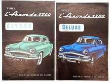 2 SIMCA ARONDE 1300, DELUXE & ELYSEE brochures. Advertising