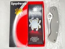 RARE Spyderco Military Titanium S30V Satin C36TIP Discontinued