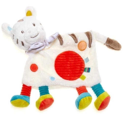 Doudou plat zèbre blanc - 🧸,