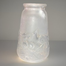 Muller Freres Luneville Fine Art Nuevo Satin Glass Antique Lamp Shade Signed