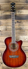 Washburn EA55G-A Festival Mini Jumbo Acoustic-Electric Guitar - Koa Burst #R4946