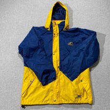 Vintage Helly Hansen Jacket Mens XL Navy Orange Pac A Mac Shell Rain Anorak