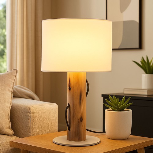 Lampe table bois - table, en