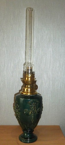 Ancienne lampe pétrole en - lampe, à