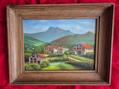 Huile sur panneau rhune au - huile,