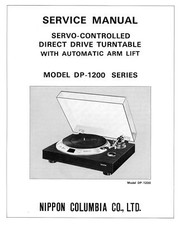 Manuel De Service Pour Denon DP-1200