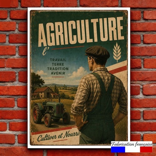 Plaque aluminium vintage - aluminium,