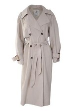 Next Ivory Beige Mac Trench Coat Rainwear Double Breasted Tabs