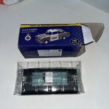 ATLAS BEST OF BRITISH CAR'S SCALE 1/43 BLUE & WHITE FORD ANGLIA MET  POLICE.