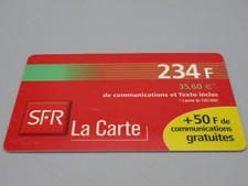 Telephone card 234 F - La Carte - SFR