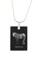 Appaloosa - Crystal Suspendu Avec Cheval, Argent Necklace Photo, Personalised