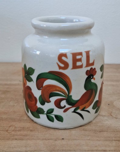 Ancien pot sel grès - en,
