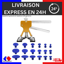 Kit Débosselage Carrosserie sans Peinture avec 18 Ventouses Bleu pour Automobile