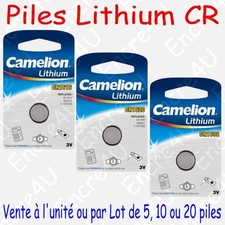 Pile Bouton CR Lithium 3V CR1616 CR1620 CR1632 vendue à l'unité, par 5, 10 ou 20