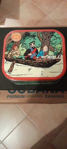 Boite tintin biscuit delacre - boite,