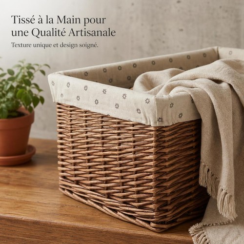 Panier rangement osier - de,