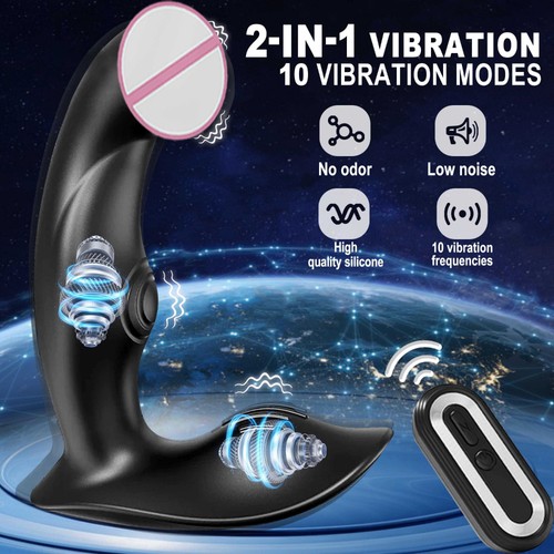 Vibromasseur butt plug - 2-in-1,