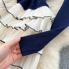 Robe Midi Tricotée Femme À