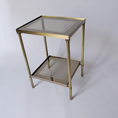 Sellette table laiton - sellette, verre
